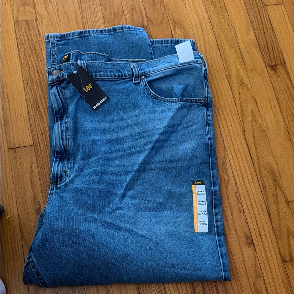BNWT Lee Men's Relaxed Fit Denim Jeans 60”x 32”